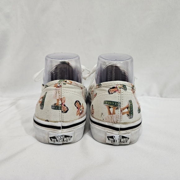Vans off the wall hula girl print sneakers shoes women's size 7 - Picture 7 of 12